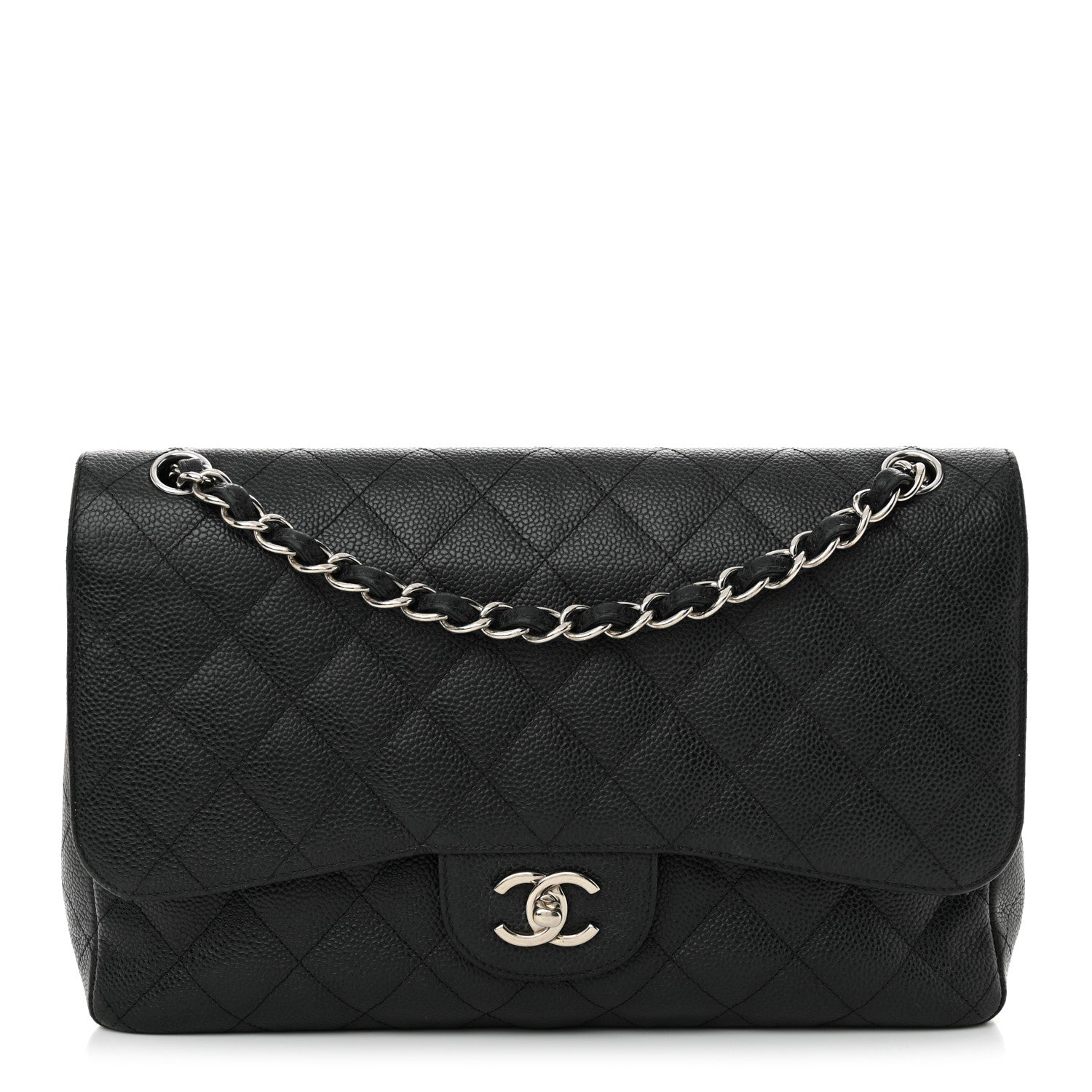 Chanel Caviar Quilted Jumbo Double Flap Black 1 of 15