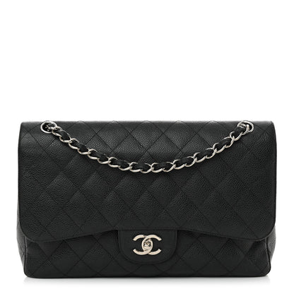 Chanel Caviar Quilted Jumbo Double Flap Black 1 of 15