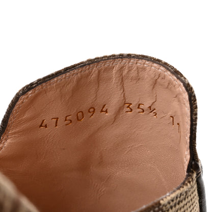 Gucci Monogram Jumbo GG Malaga Kid Womens Princetown Slippers 35.5 Camel Ebony New Acero Beige 9 of 10