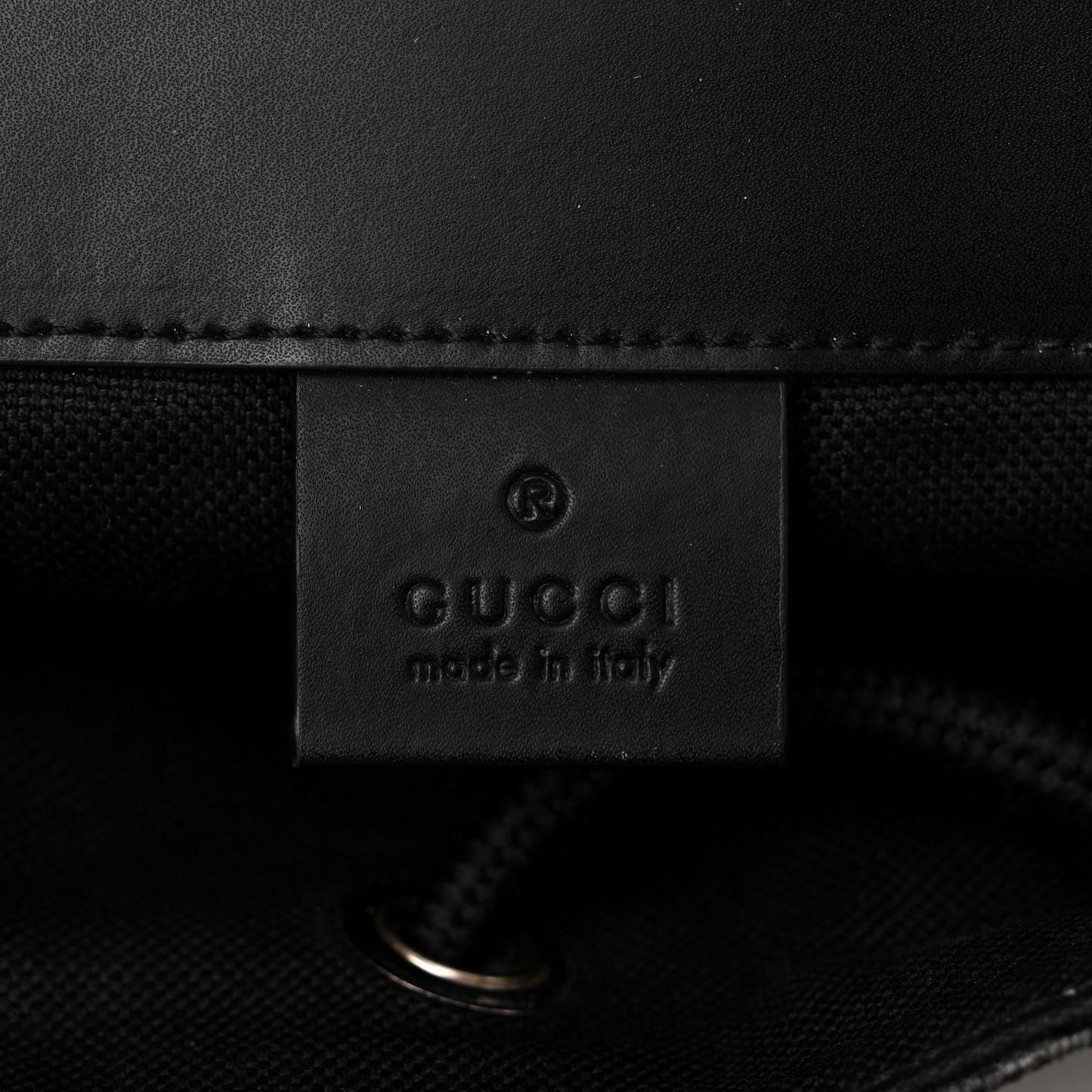 Soft GG Supreme Monogram Appia Calfskin Web Double Buckle Backpack Black