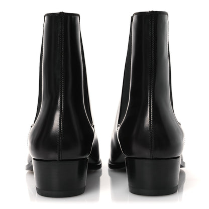 Saint Laurent Calfskin Mens Wyatt 40mm Chelsea Boots 45 Sparrow Brown 6 of 12