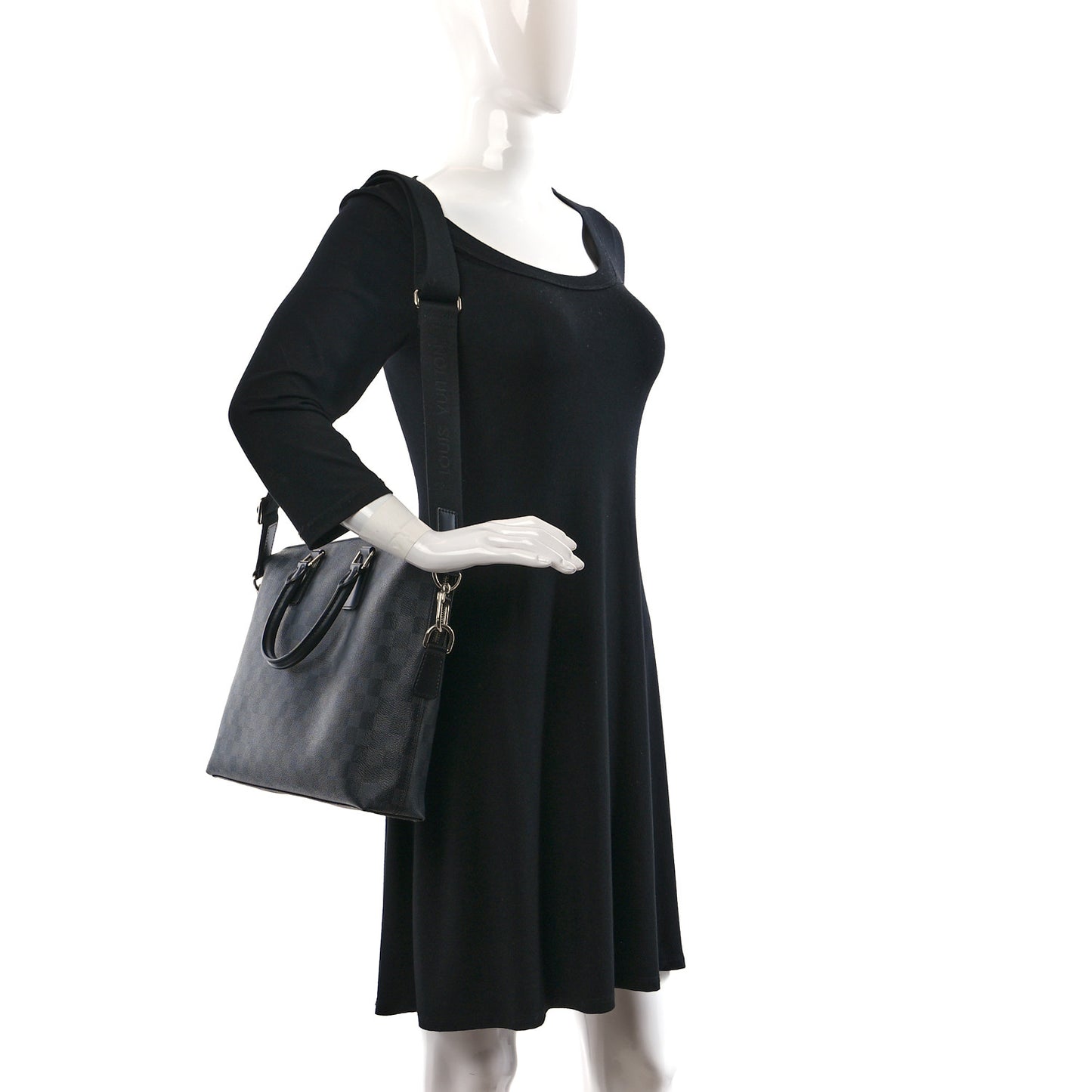 Damier Graphite Porte-Documents Jour