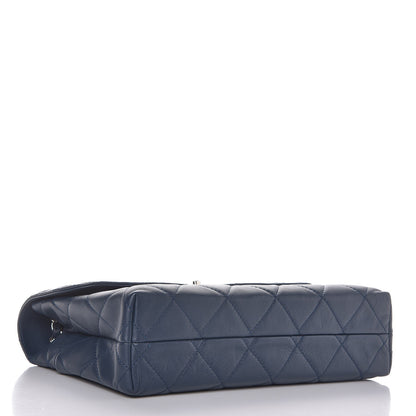 Chanel Calfskin Quilted In The Business Flap Dark Blue 5 of 10