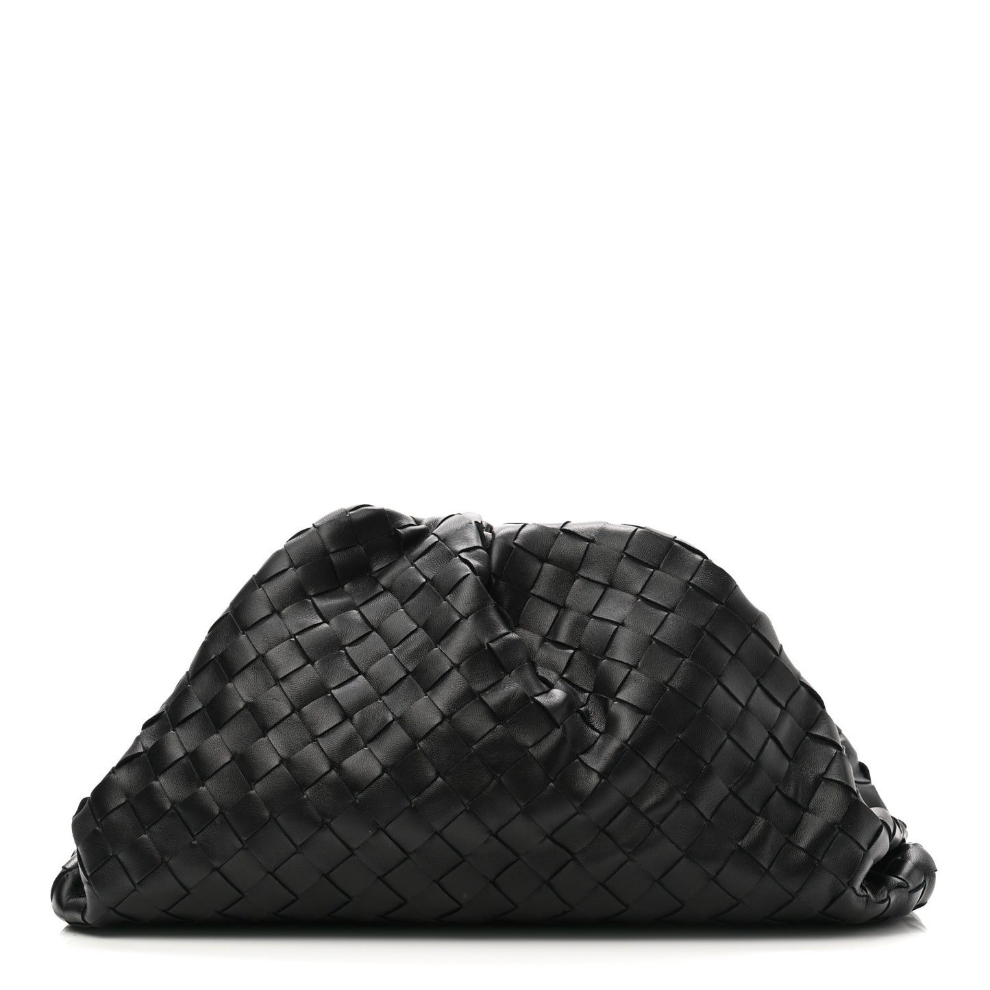 Nappa Maxi Intreccio The Pouch Oversized Clutch Black