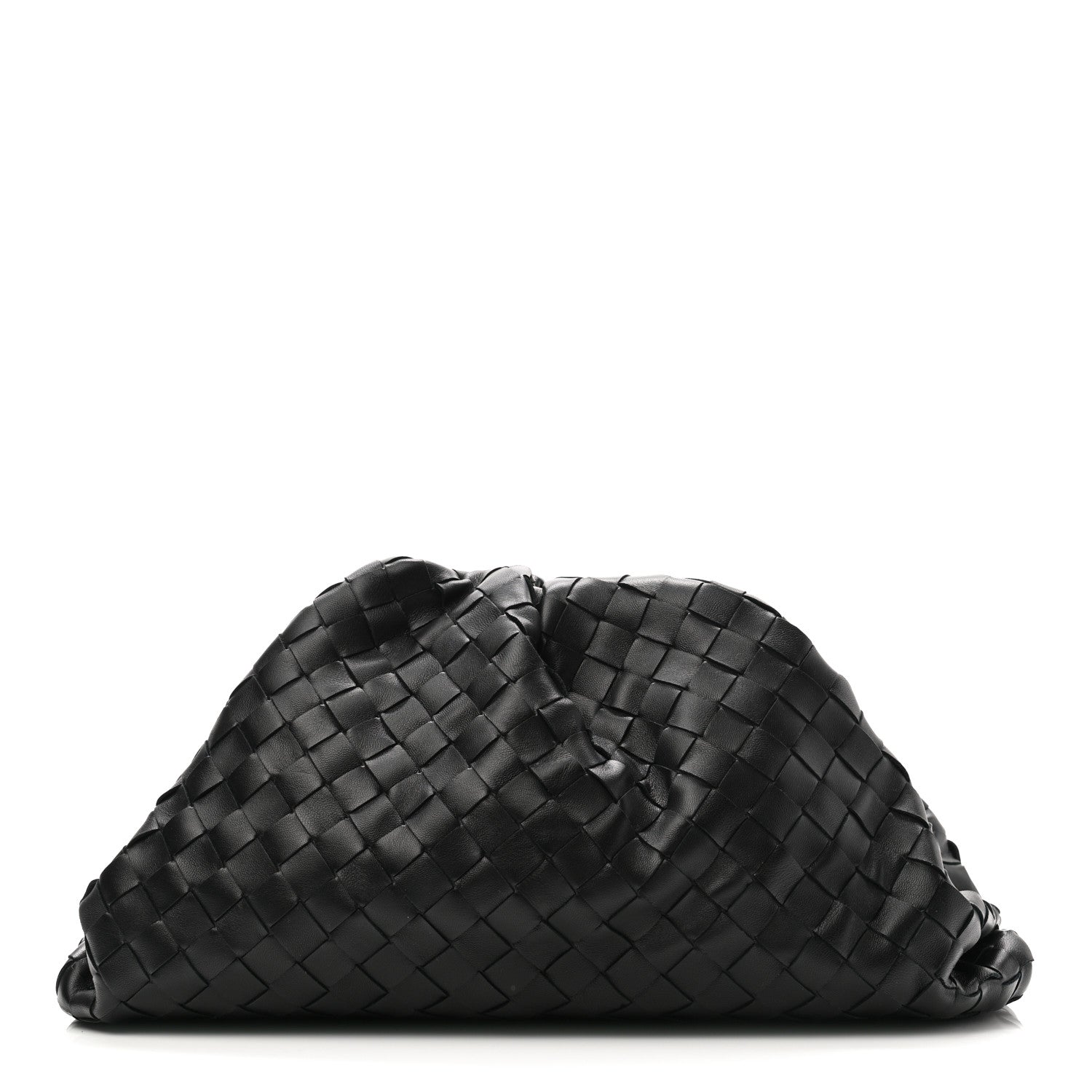 Bottega Veneta Nappa Maxi Intreccio The Pouch Oversized Clutch Black 1 of 7