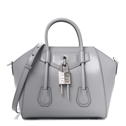 Givenchy Box Calfskin Mini Lock Antigona Shoulder Bag Cloud Grey 1 of 10