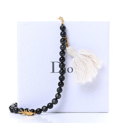 Christian Dior Metal Gray Hawk Jardin Double Bracelet Black Gold 10 of 10