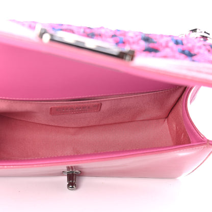 Chanel Patent Tweed Medium Boy Flap Fuchsia 4 of 4