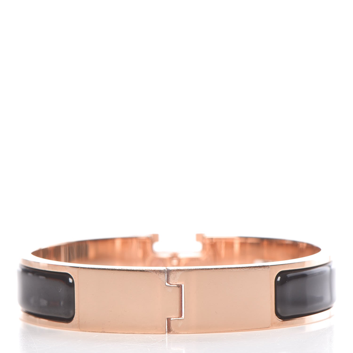 Hermes Enamel Narrow Clic Clac H Bracelet PM Black 3 of 5