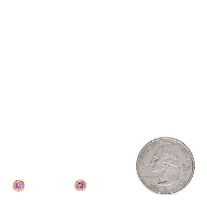 Cartier 18K Pink Gold Pink Sapphire D'Amour Earrings 2 of 5