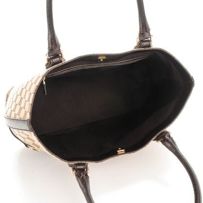 Gucci Monogram Medium Hasler Tote Dark Brown 5 of 7