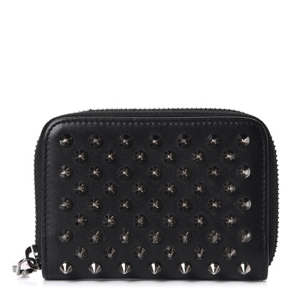 Christian Louboutin Calfskin Spiked Panettone Coin Purse Black 1 of 9