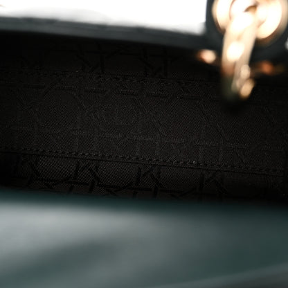 Christian Dior Lambskin Cannage Mini Lady Dior Dark Green 5 of 11