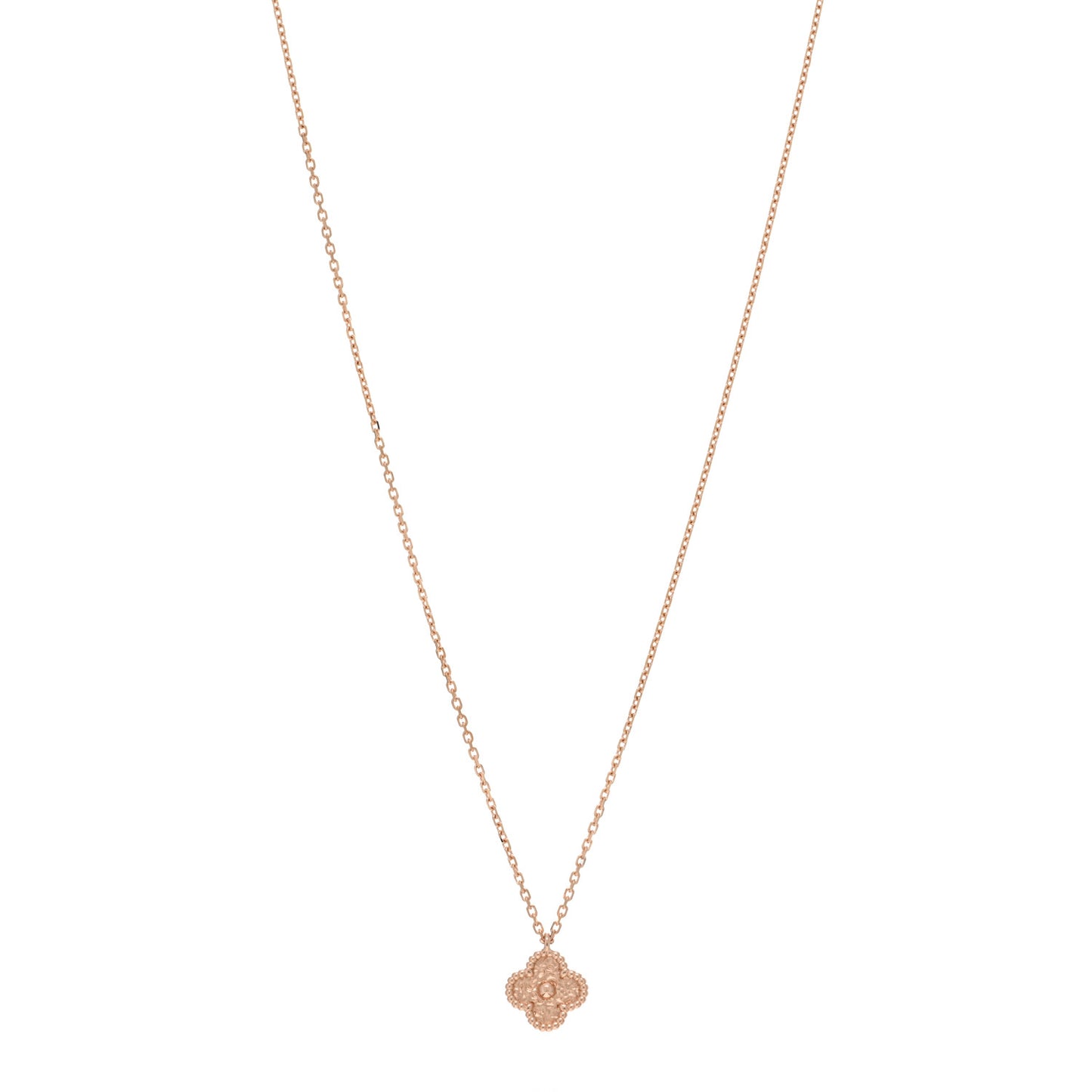 18K Rose Gold Sweet Alhambra Pendant Necklace