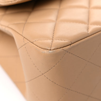 Chanel Lambskin Quilted Jumbo Double Flap Beige Clair 8 of 15