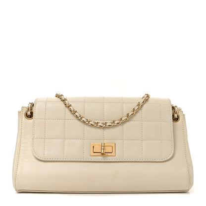 Chanel Lambskin Chocolate Bar Accordion Mademoiselle Ivory 1 of 9