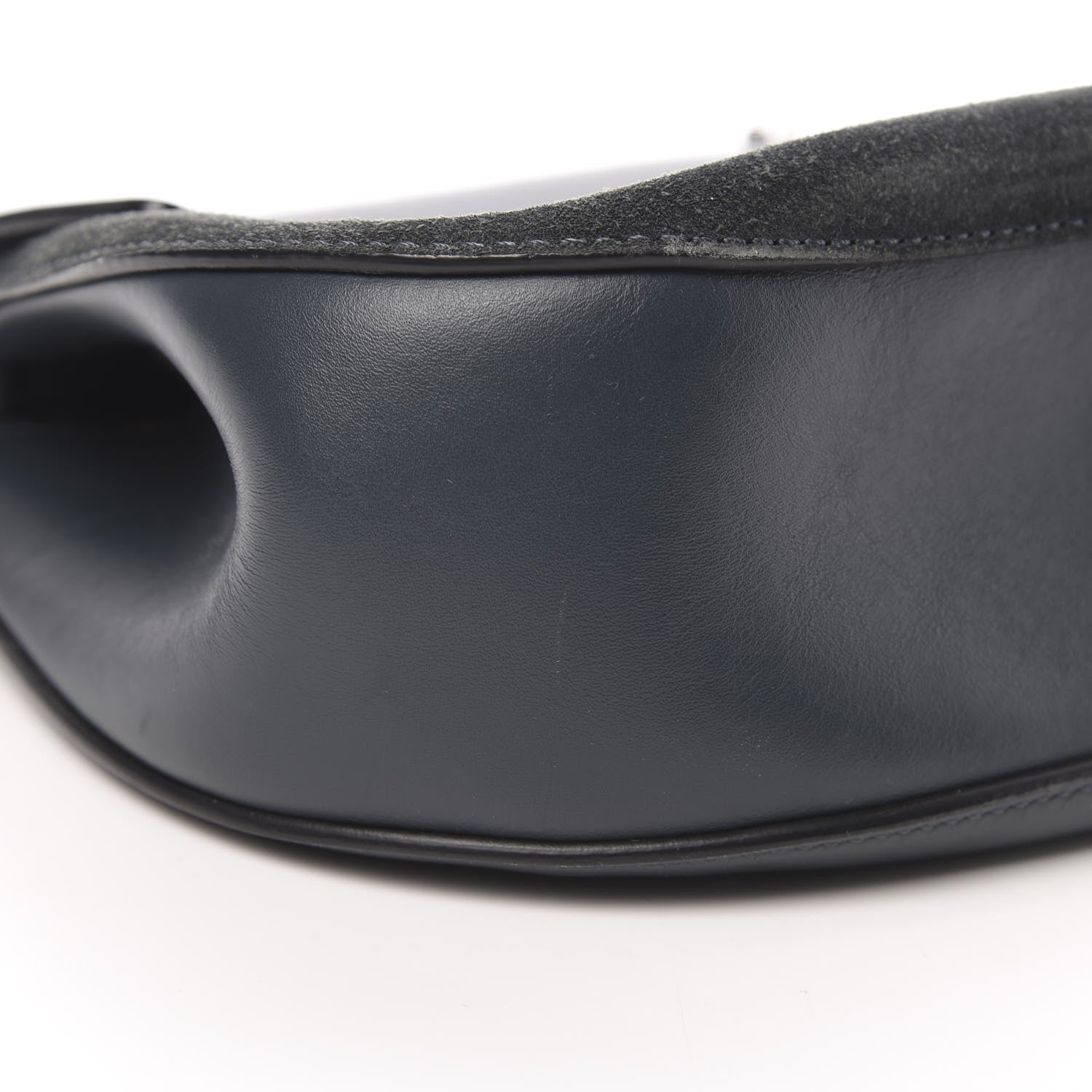 Chloe Suede Smooth Calfskin Drew Shoulder Bag Silver Blue 9 of 16