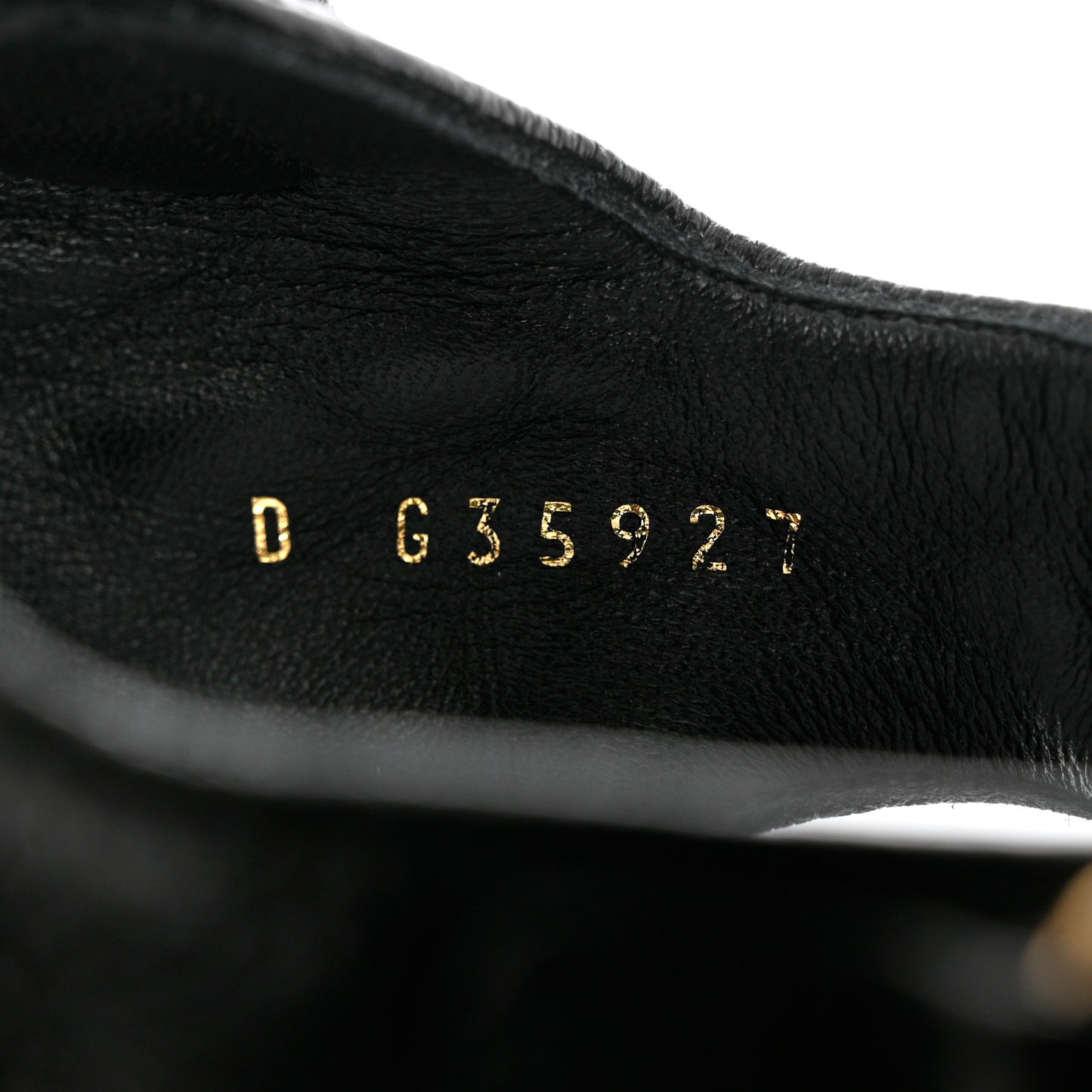 Grained Calfskin Velcro Dad Sandals 38.5 Black