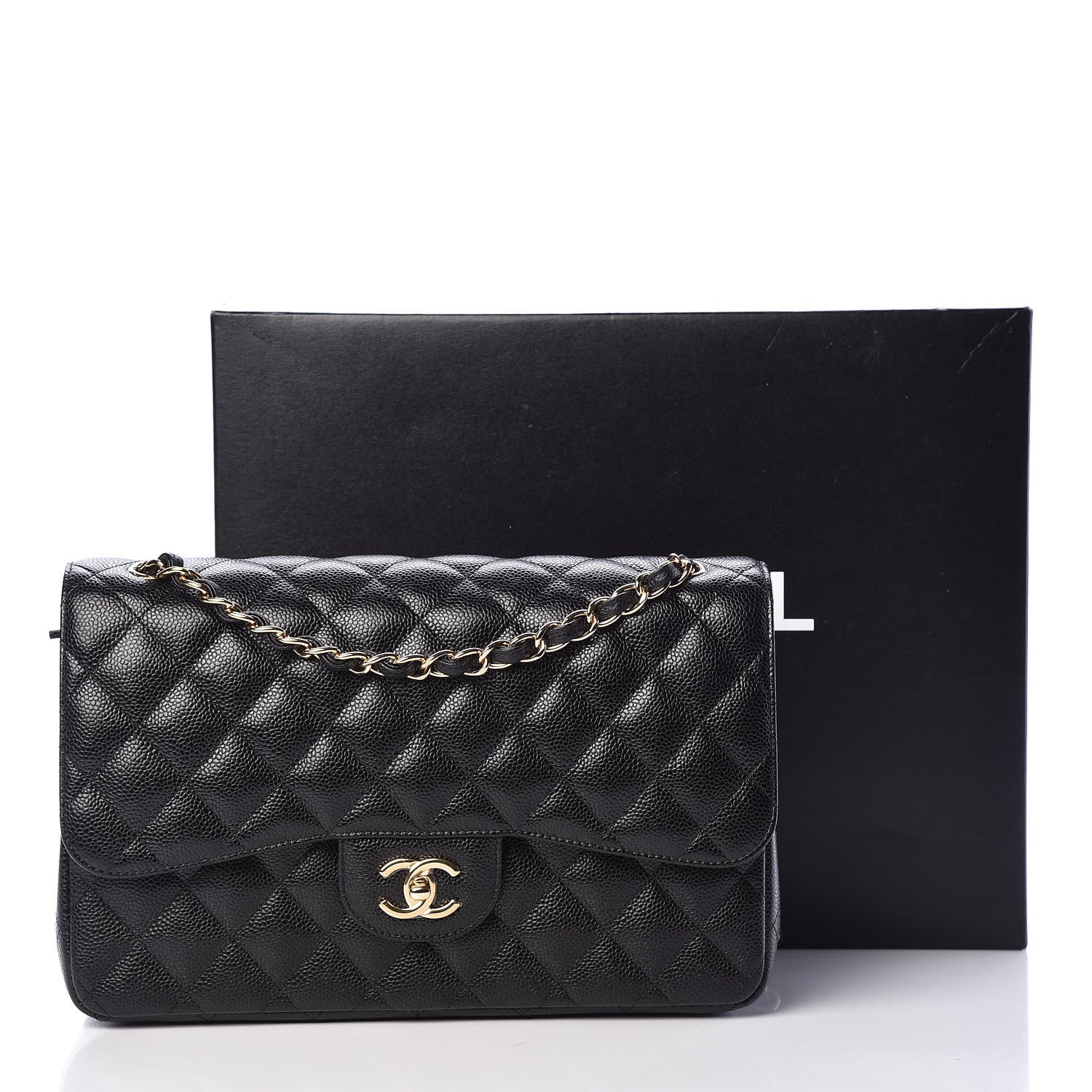 Chanel Caviar Quilted Jumbo Double Flap Black 11 of 11