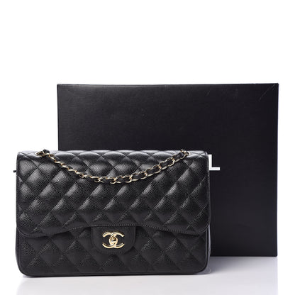 Chanel Caviar Quilted Jumbo Double Flap Black 11 of 11