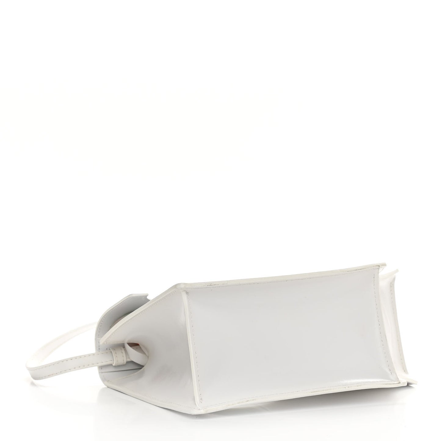 Calfskin Jitney 2.8 Meteor Shower Top Handle Bag White