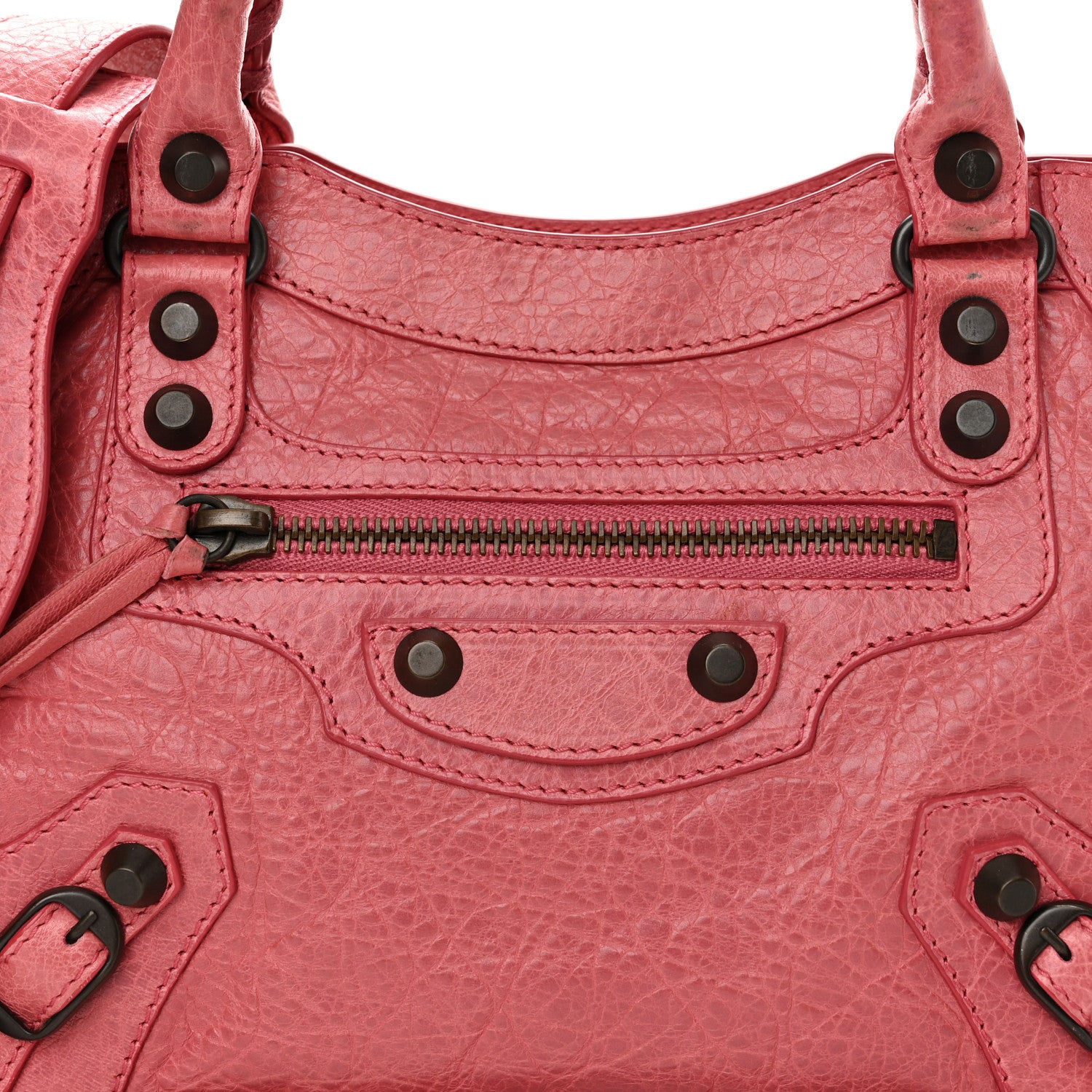 Balenciaga Agneau Classic Hardware Mini City Rose Bombon Raspberry 8 of 10
