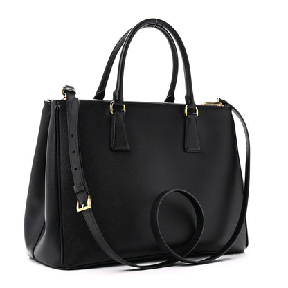 Prada Saffiano Medium Galleria Double Zip Tote Black 2 of 8