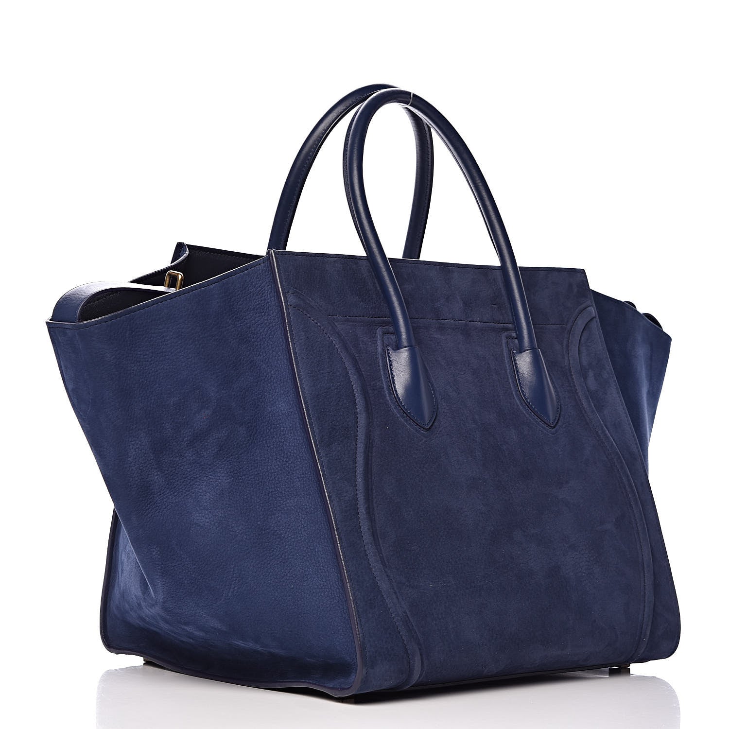 Celine Nubuck Calfskin Medium Phantom Luggage Navy Blue 3 of 13