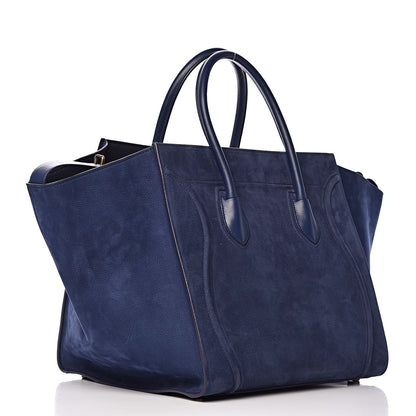 Celine Nubuck Calfskin Medium Phantom Luggage Navy Blue 3 of 13