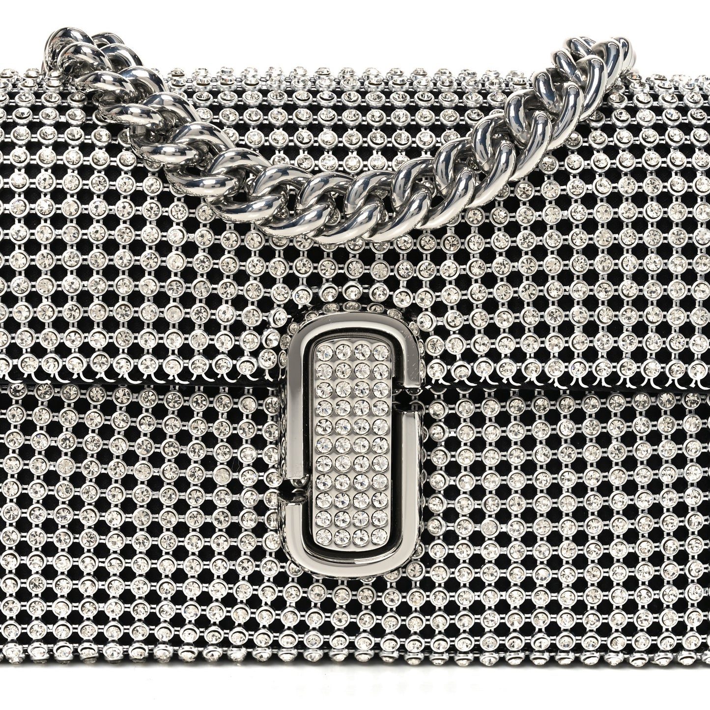 The Rhinestone J Marc Mini Shoulder Bag Silver