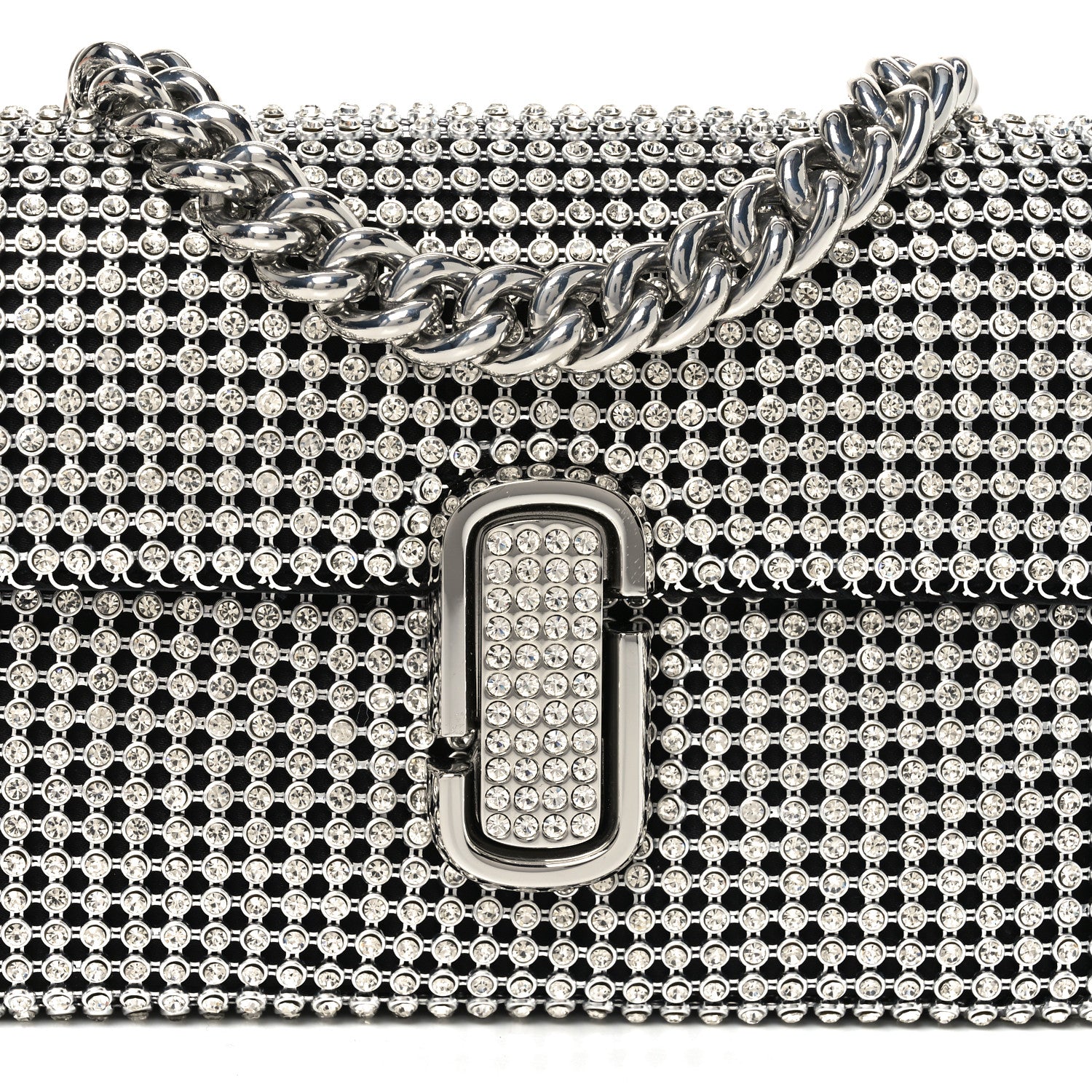 Marc Jacobs The Rhinestone J Marc Mini Shoulder Bag Silver 7 of 9