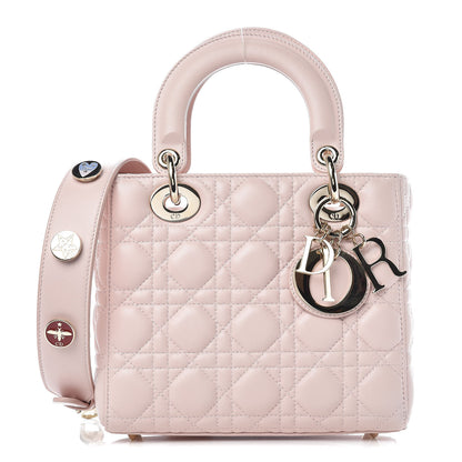 Christian Dior Lambskin Cannage Small Lucky Badges My Lady Dior Pink 1 of 9