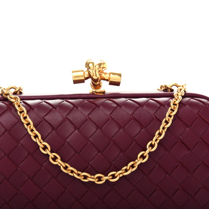 Bottega Veneta Nappa Intrecciato Chain Knot Clutch Bordeaux 9 of 9