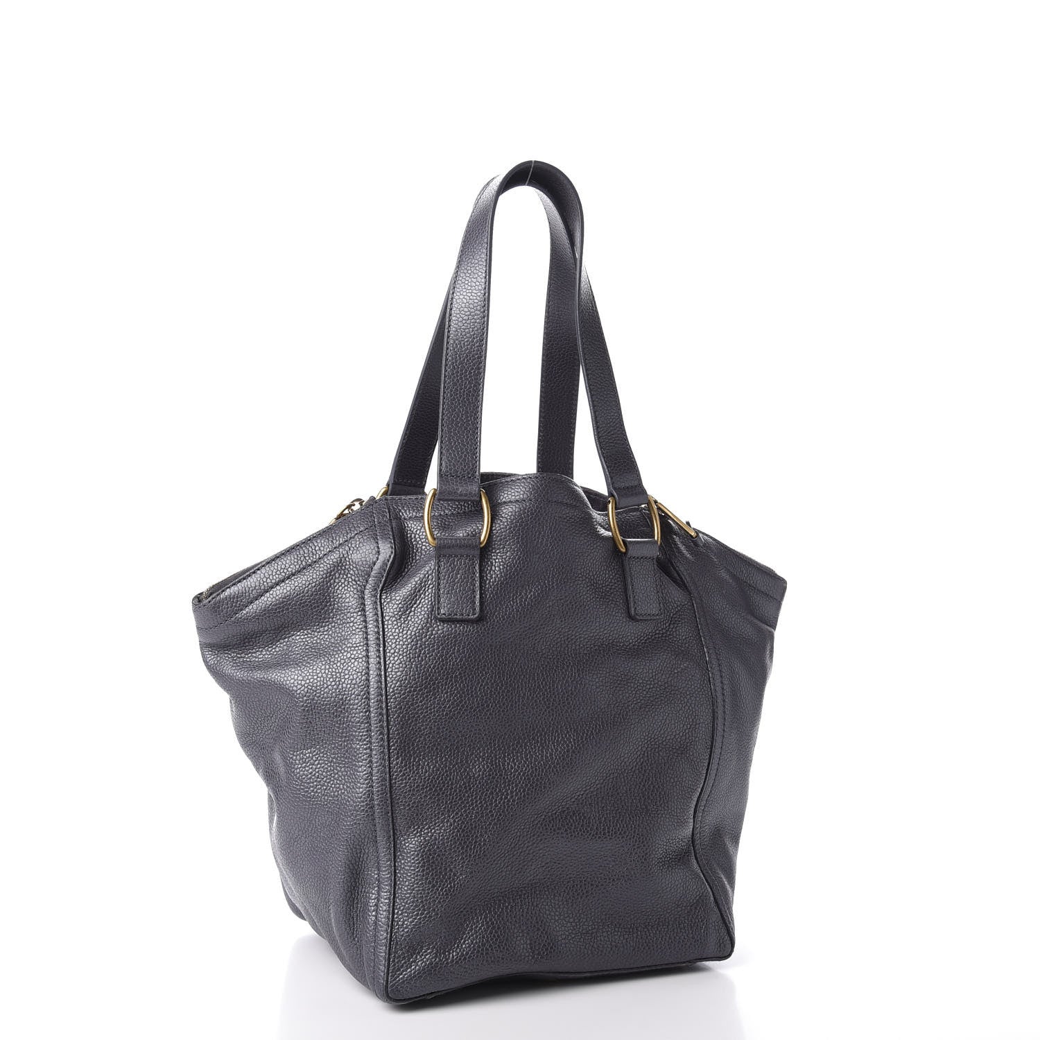 Saint Laurent Calfskin Small Downtown Tote Grey 2 of 9