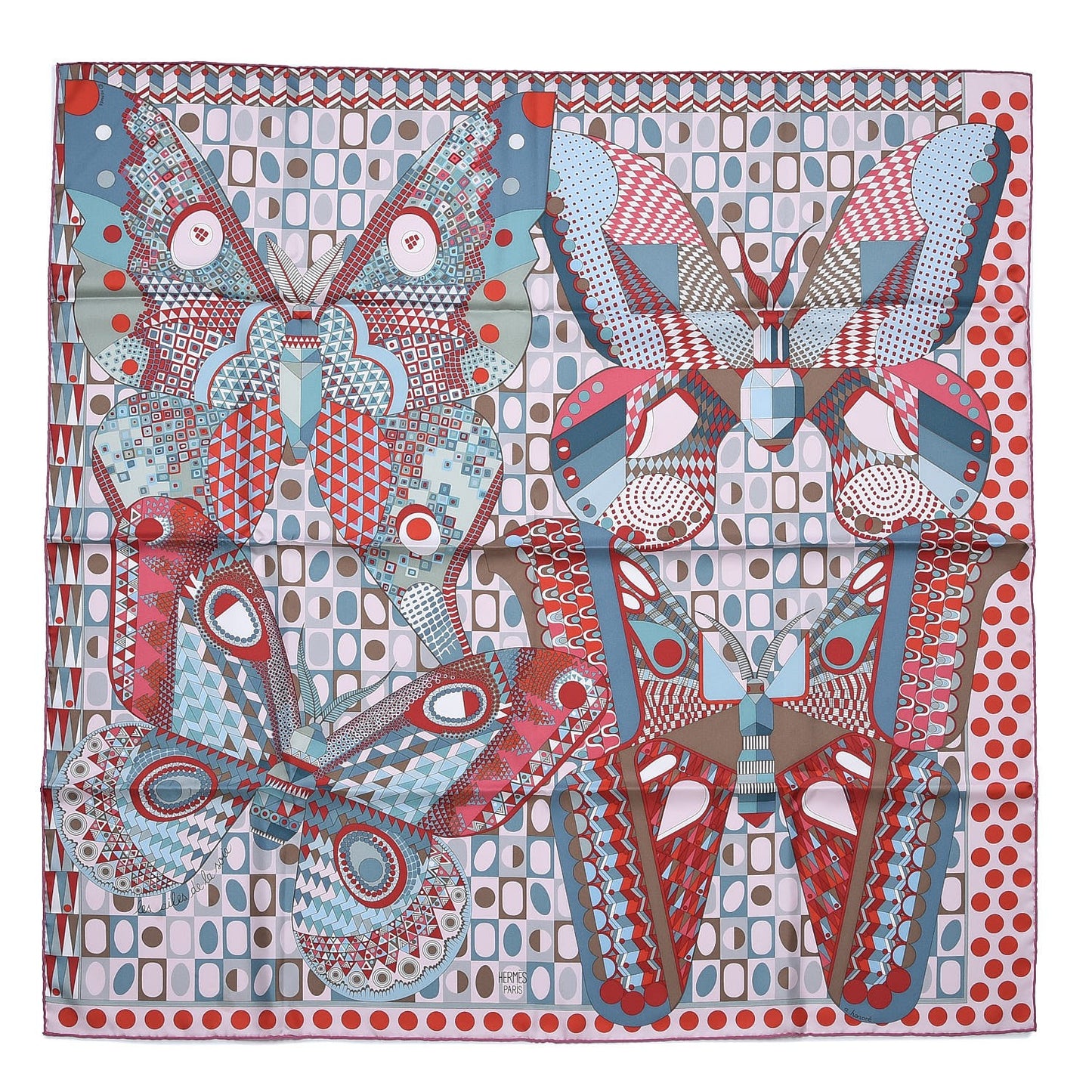 Silk Les Ailes De La Soie Scarf 90