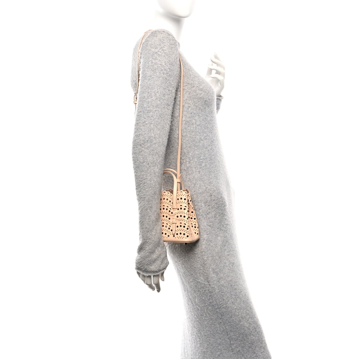 Lux Calfskin Vienne Wave Mina 16 Bag Peche