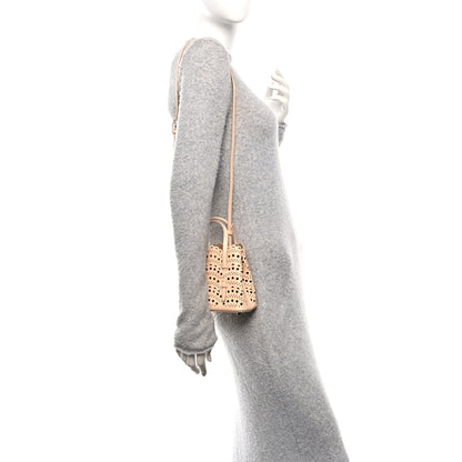 Alaia Lux Calfskin Vienne Wave Mina 16 Bag Peche 2 of 9