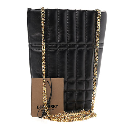 Burberry Lambskin Quilted Micro Lola Bucket Bag Black 3 of 8