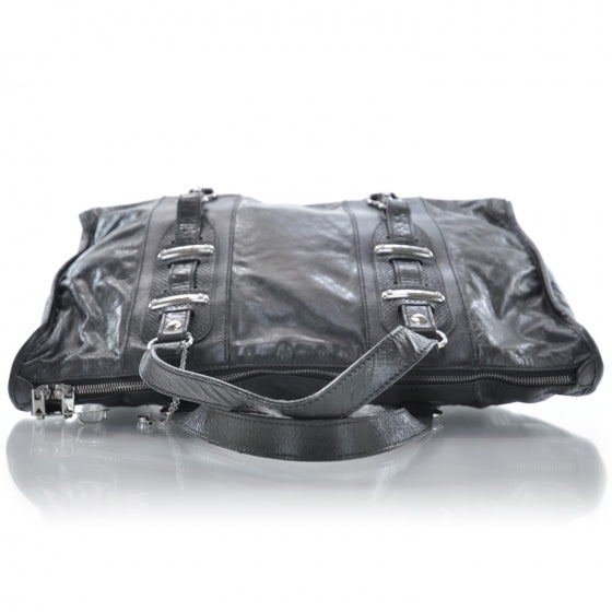 Balenciaga Chevre Perforated Hook Tote Black 5 of 9