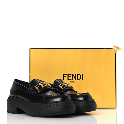 Fendi Vitello Abrasivato Fendigraphy 50mm Loafers 40 Black 13 of 13