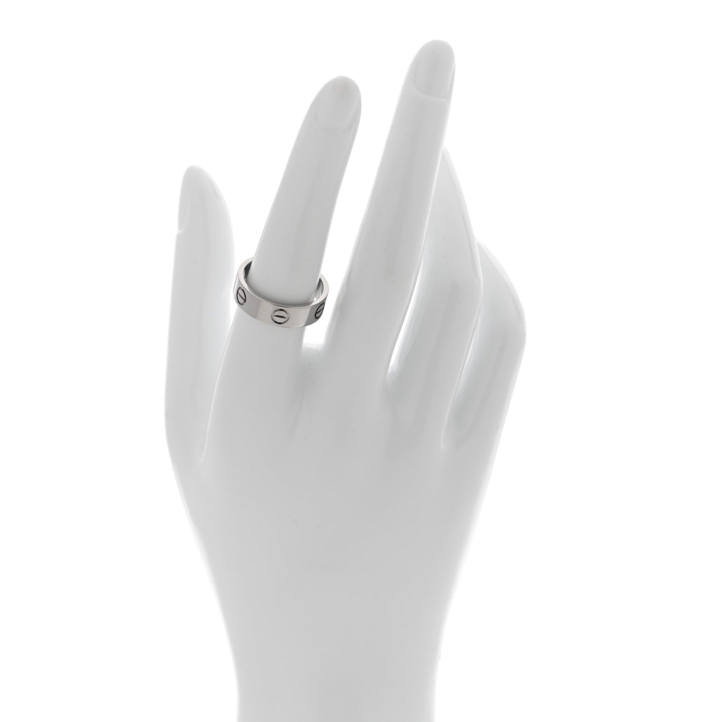 18K White Gold 5.5mm LOVE Ring 55 7.25