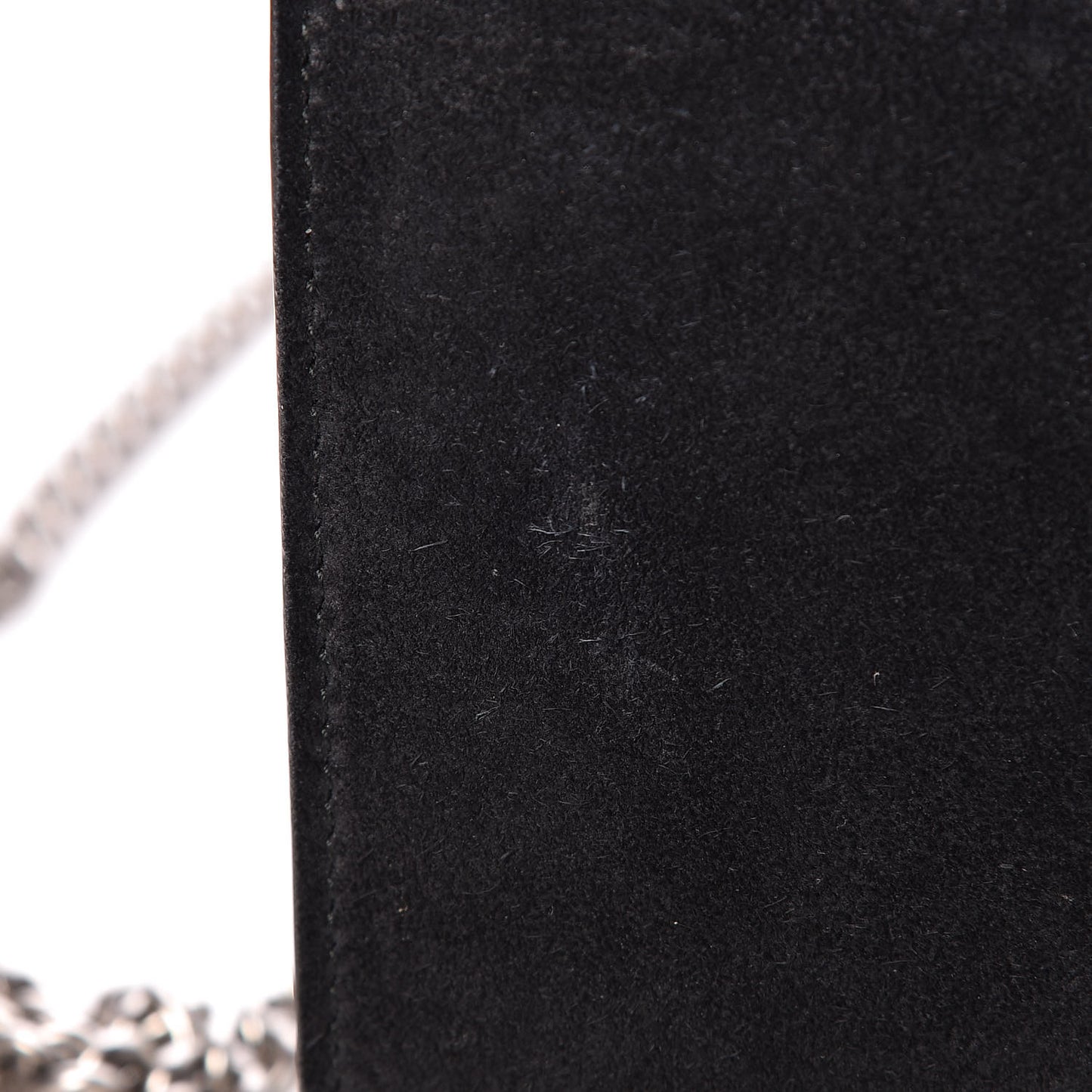 Suede Mini Dionysus Chain Wallet Black