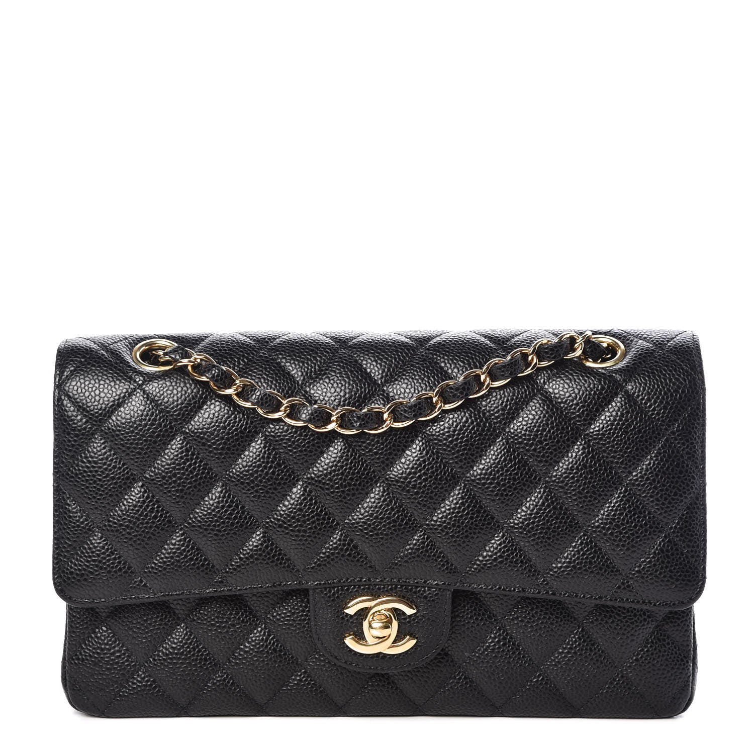 Chanel Caviar Quilted Medium Double Flap Black 1 of 9