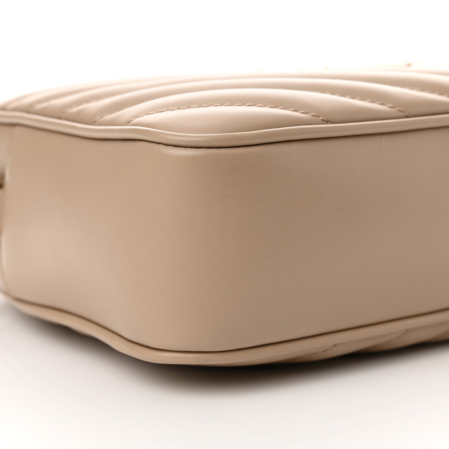 Calfskin Matelasse Monogram Lou Camera Bag Dark Latte