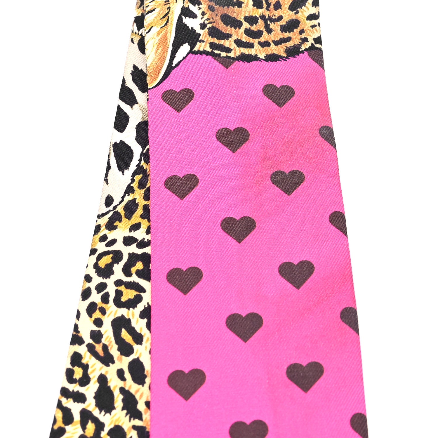 Hermes Silk Jungle Love Love Twilly  Rose Vif Bleu Roy 4 of 4