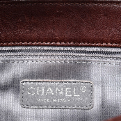Chanel Crumpled Lambskin Quilted Maxi Chain Around Flap Dark Brown 6 of 10