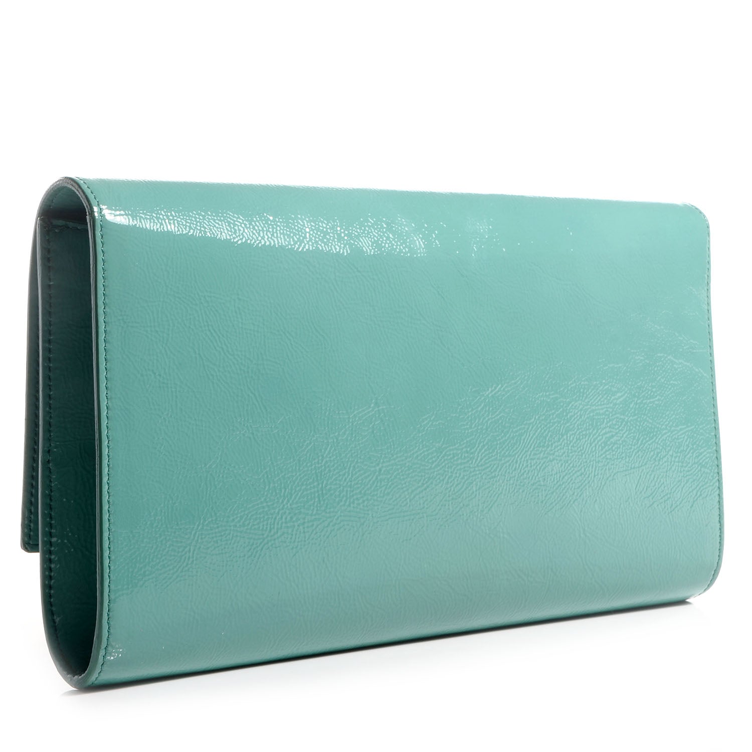 Saint Laurent Patent Belle De Jour Clutch Seafoam 3 of 7