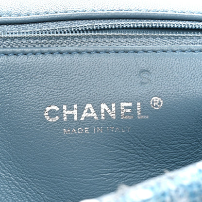 Chanel Sequin Large Waterfall Flap Light Blue 6 of 14
