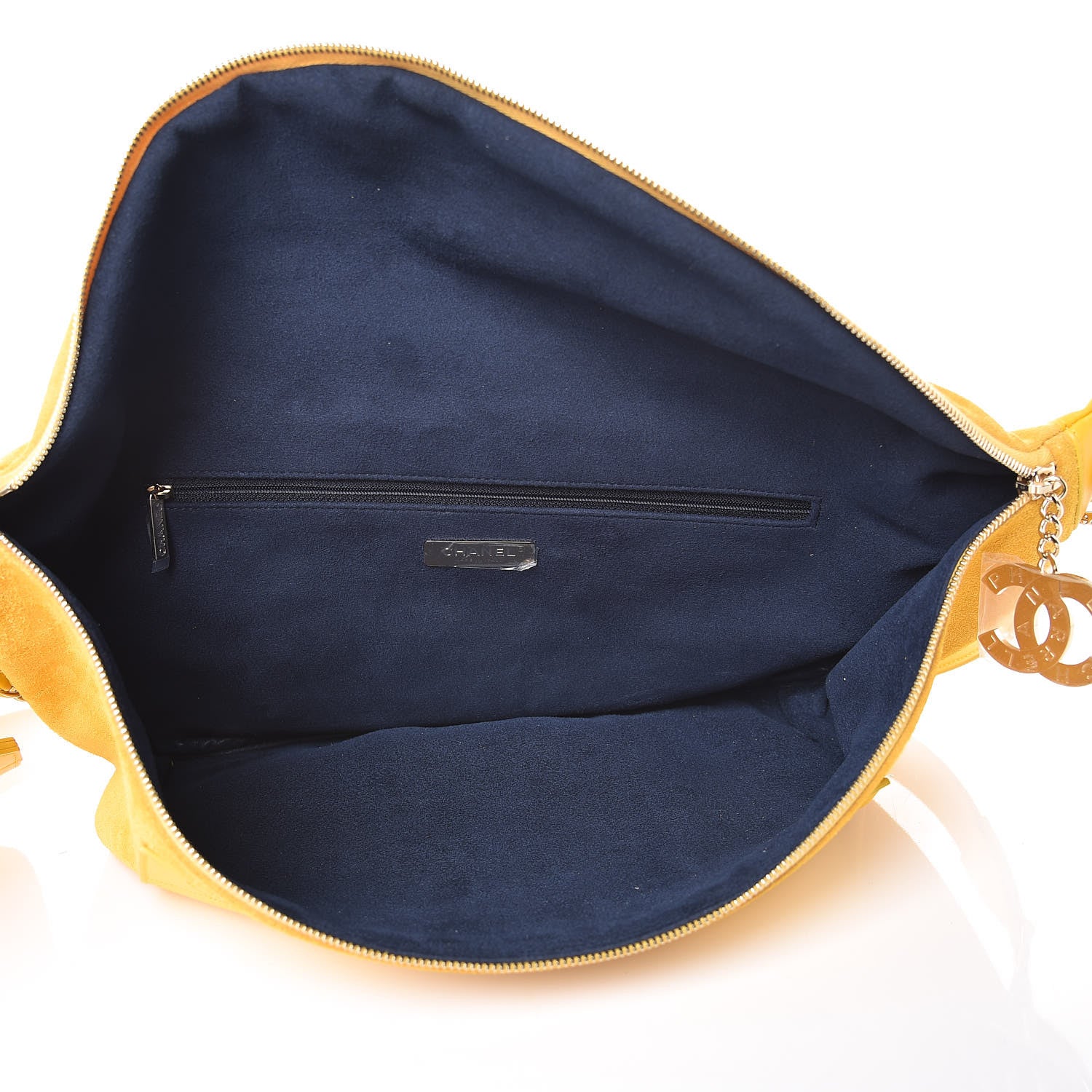 Chanel X PHARRELL WILLIAMS Suede Lambskin Oversized Waist Belt Bag Jaune Yellow 10 of 15