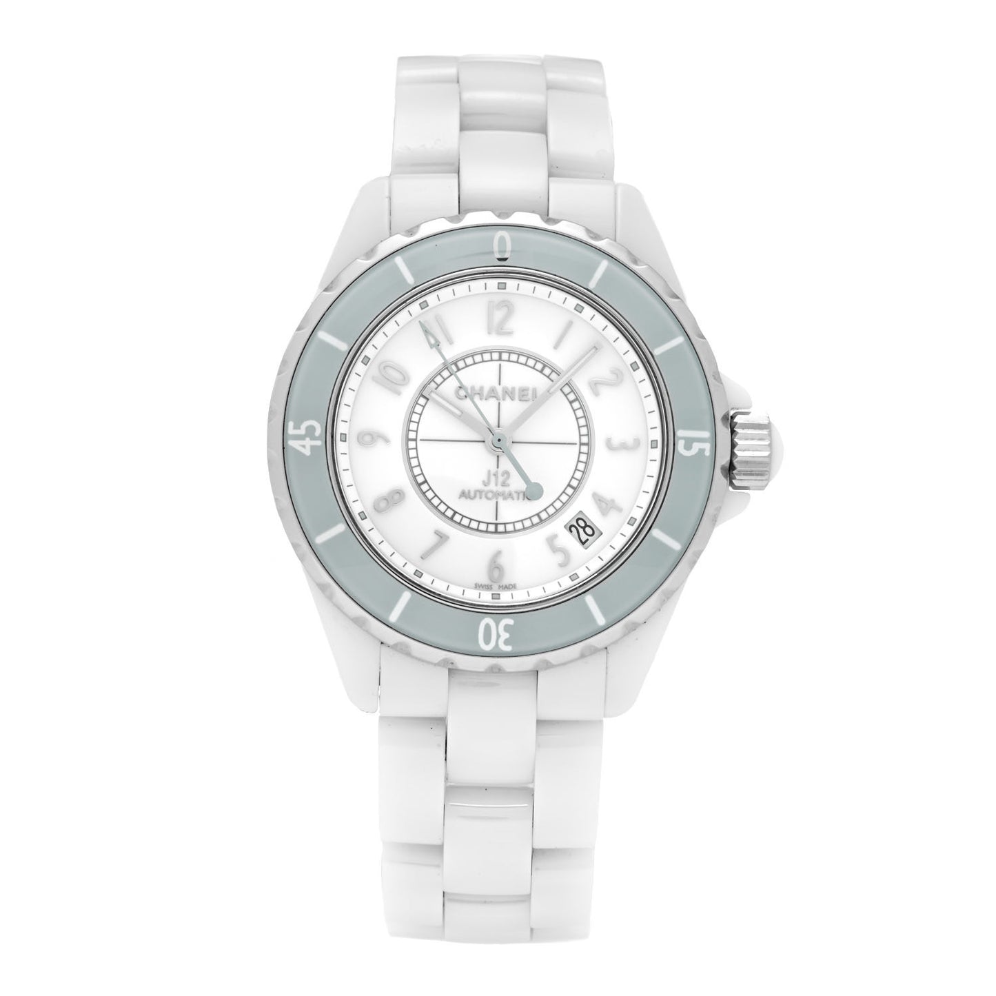 Stainless Steel Ceramic 38mm J12 Automatic Watch Soft Blue